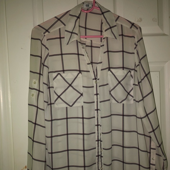 Express Button Down Blouse - Picture 1 of 3